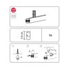 GARDINIA 33180 Deckenträger für Gardinenstangen mit zwei Innenläufen, Alle Montage-Teile