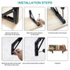 Hniuyun 2Pcs Folding Shelf Brackets, Heavy Duty Stainless Steel Shelf