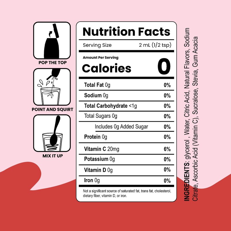 Obrilo Water Enhancer Liquid Flavoring Drops - ZERO Sugar/Calorie, Dye