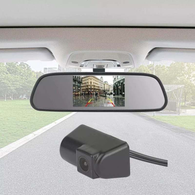 iPoster 4.3" Screen Mirror Rear Monitor Reversing Backup Camera For