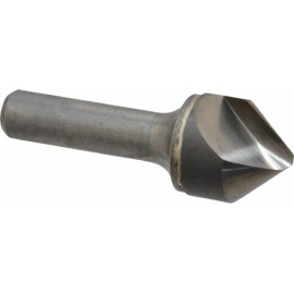 Hertel 1" Head Diam, 1/2" Shank, 1 Flute 82� Solid Carbide Countersink Bright...