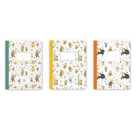 dabelino® Set of 3 Notebooks Music Instituments A5 for Children: Lined, Squared, Blank (Homework Book Music Lessons, Writing Book)