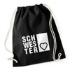 Gym Bag Sister Heart Sister Gift Gym Bag Moonworks®, black