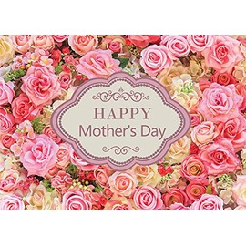 SJOLOON Mother's Day Backdrop Mom Background Red Rose Flowers Backdrop for Mother Day Party Decoration Photoshoot Studio Props 12028 (8x6FT)