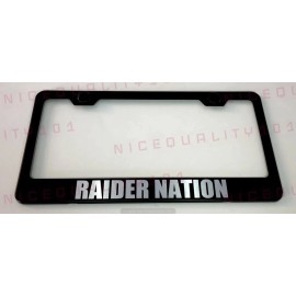 BLVD Raider Nation Stainless Steel Chrome Finished License Plate Frame Rust Free