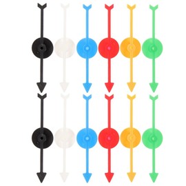 VOSAREA 12 Piece Arrow Game Pointer Spinner 4 Inch Plastic Spinner Pointer in 6 Colours Probability Arrow Spinners DIY Accessories Game Arrows Set