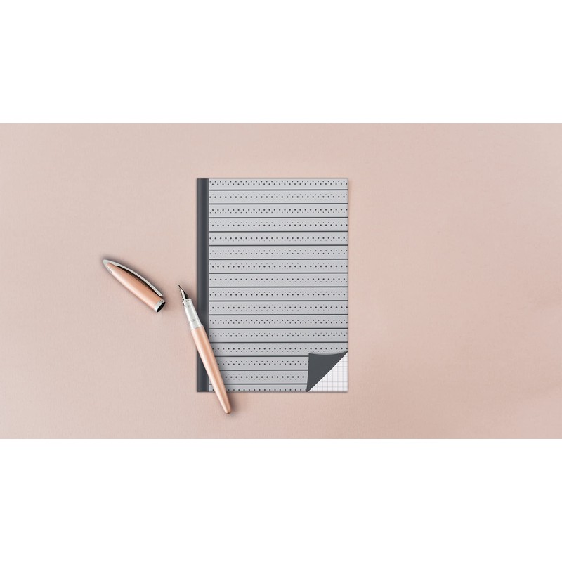 RNKVERLAG 46804 Notebook "Grey" in DIN A5 Squared with 96