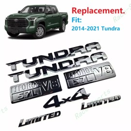 Toyota Gloss Black Door Tundra Limited 5.7L I Force V8 Rear 4X4 EMBLEM Tundra 2014-2021