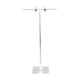 Adjustable Poster Stand with Clip Stainless Steel Display Banner Stand Holder Floorstanding Sign Display Stand for Market Store Shop