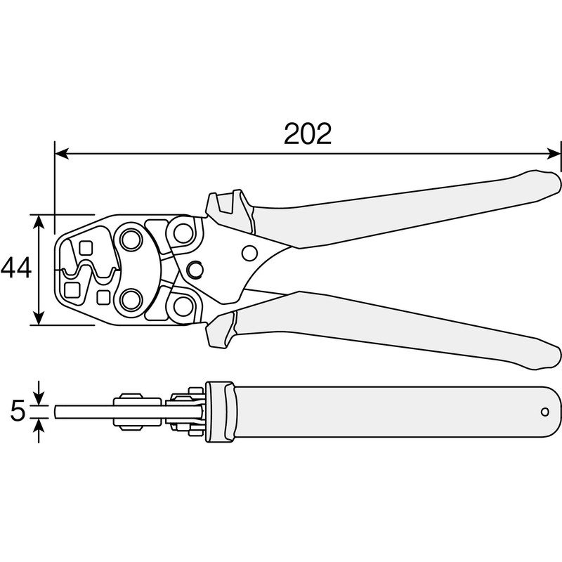 Hozan P-738 Crimping Tool for Ring Sleeves