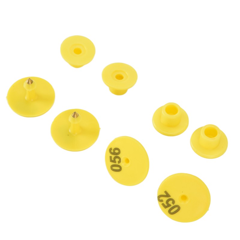 100pcs Livestock Ear Tag Anti Dropping Pig Round Ear Tag