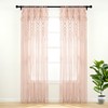 Lush Decor Boho Macrame Textured Cotton Window Curtain Panel Single