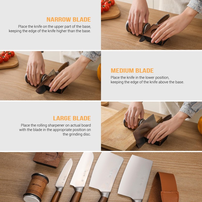 CoreStraw Rolling Knife Sharpener Kit – Multi-Angle Kitchen Knife Sharpening