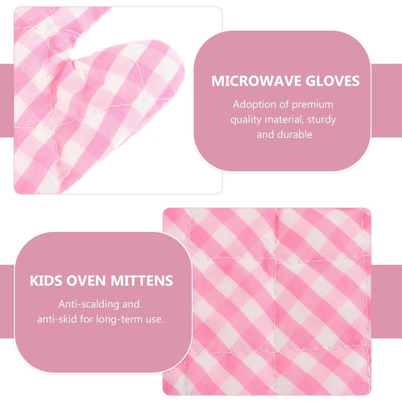 Oven Mitts for Kids Christmas Kitchen Gloves Baking Tool Microwave