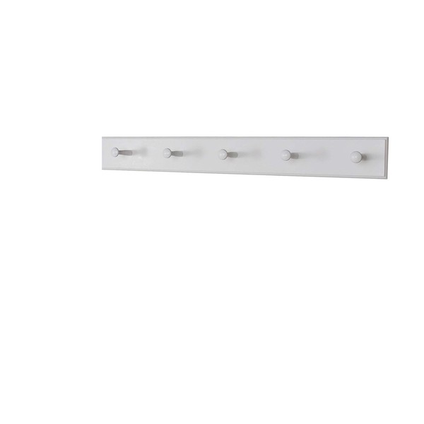 White Shaker Peg Rack - Solid Maple Peg Hook Rack