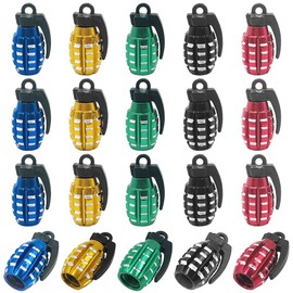 Tire Valve Stem Caps, FineGood 20 Pcs Air Caps Cover for Cars Premium Alloy Universal for Truck Motorcycle SUV and Bike