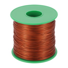 MECCANIXITY 24 AWG Magnet Wire, 24 Gauge Enameled Copper Wire, 1 Lb Magnetic Coil Wire for Transformer, Motor, Electric, 180C(356F),Brown