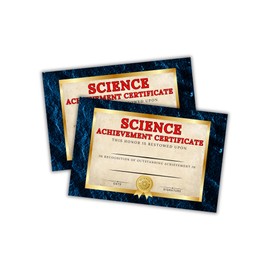 Science Certificate of Excellence 30pk 6x9” Cardstock Award Student Fair Project Innovation Elementary Education End of Year Recognition
