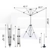 Outdoor Drying Rack with 4-arm Telescopic Aluminum Drying Rack Fixed