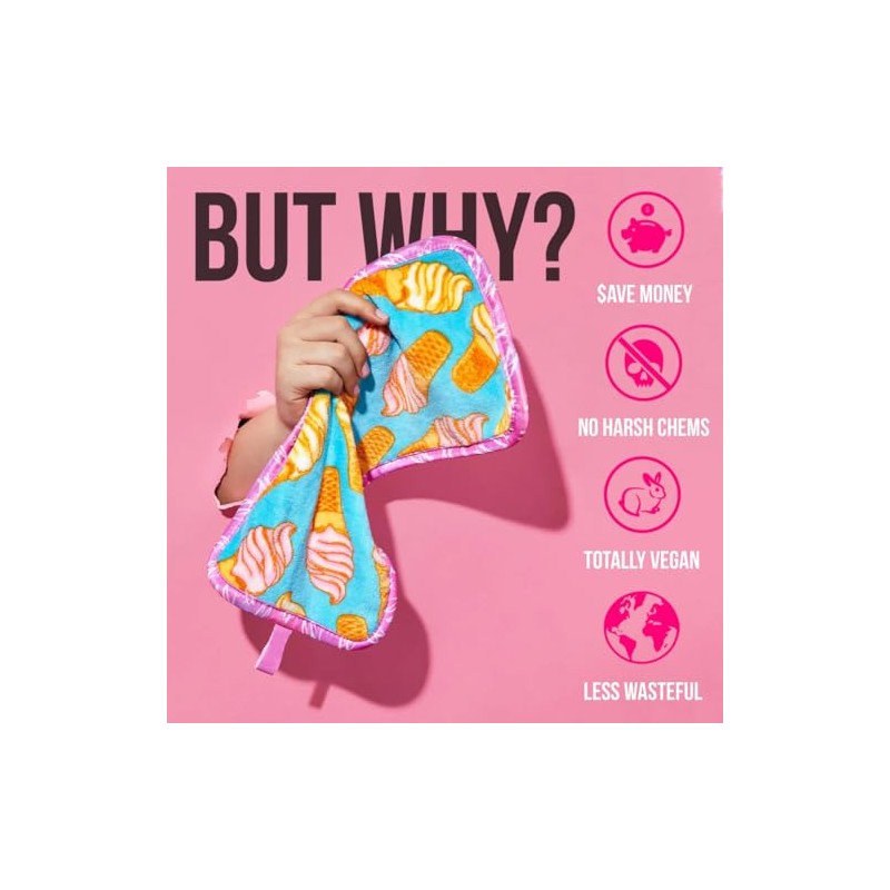 CAMPANELLI Makeup Remover Towels - Washable & Reusable. Great for