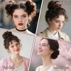FdcLixuvol 1 Pack Messy Bun Hair Piece, Synthetic Wavy Curly