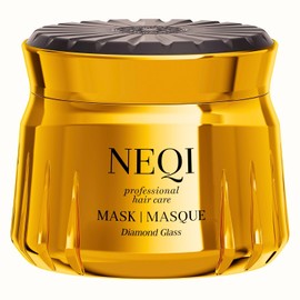 NEQI Diamon Glass Hair Mask - Intensive Hair Treatment Anti Frizz for Dry, Damaged, Coloured & Bleached Hair - Shine & Smoothness Hair Treatment Vegan, 250 ml | Silky straight hair