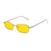 Bmeigo Women's Sunglasses Vintage Retro Rectangular Metal Frame Glasses Unisex