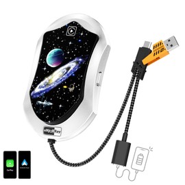 eMjollRay 2025 CarPlay Wireless Adapter and Android Car Wireless Adapter 3 in 1 with USB C/A/Female Plug & Play Wired to Wireless Adapter for Cars from 2017 with Wired Carplay/Android Car