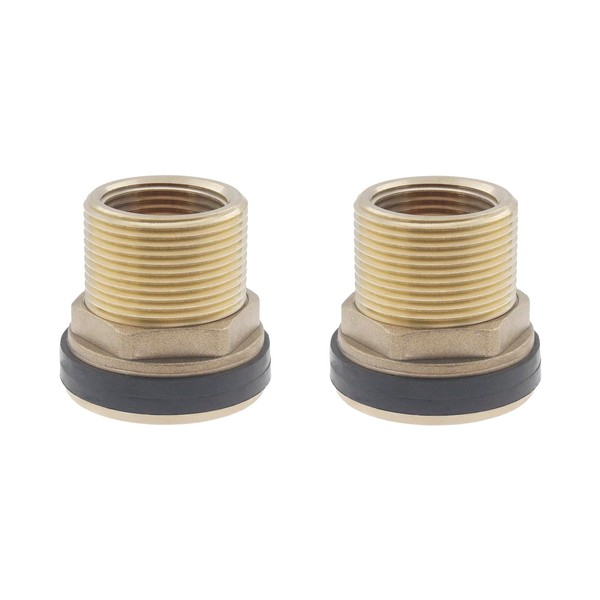 1-1/4" Male 1" Female Theaded Soild Brass Bulkhead Fitting,Water Tank