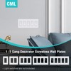 CML Decorator Screwless Wall Plate, 1-Gang Receptacle Outlet Cover, 8