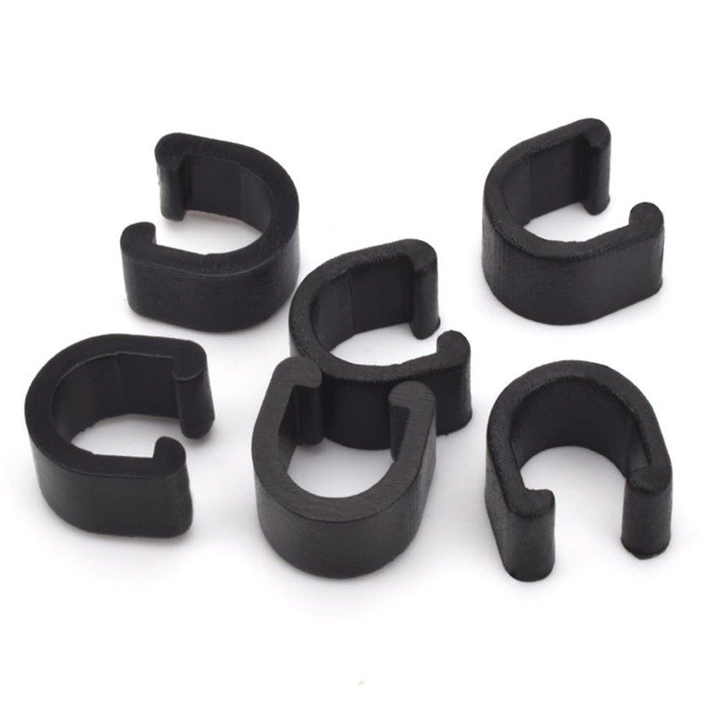HDONONGYIRO 20 Pack C-Clips Clamps U-Clips Black Bicycle Accessory -