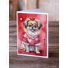 Caroline's Treasures DAC5450GCA7P Tibetan Spaniel My Valentine Greeting Cards Pack