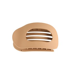 MyWQQ Flat Clips for Hair, 18 Non-Slip Teeth Sports Hair Claw Clip for Women, Ultra Lightweight (Under 30g), Comfortable Head-Hugging Design for Running, Gym, Work & Party (Latte)