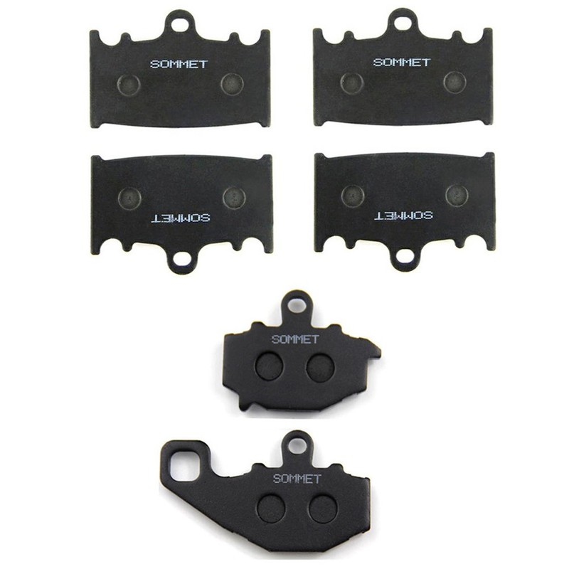 SOMMET Motorcycle Brake Pads Front and Rear for Kawasaki ZZR