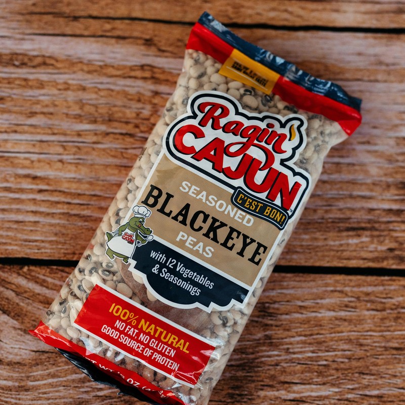 Ragin' Cajun Seasoned Blackeye Beans - 16 oz Pack, Fat-Free,