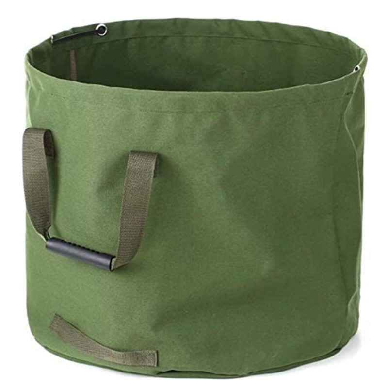 Garden Waste Bag Collapsible Canvas Reusable Water Resistant Garden Yard