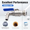 Horiznext 3/4" O.D. thread to 1/2 inch elbow barb stainless