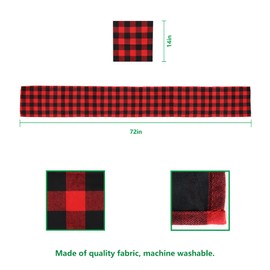 Forestchill 14 x 72 inch Table Runner, Classic Red & Black Buffalo Check Plaid, Tablecloth for Home Dining Table, Family Dinner Parties, Xmas Décor and Everyday Use