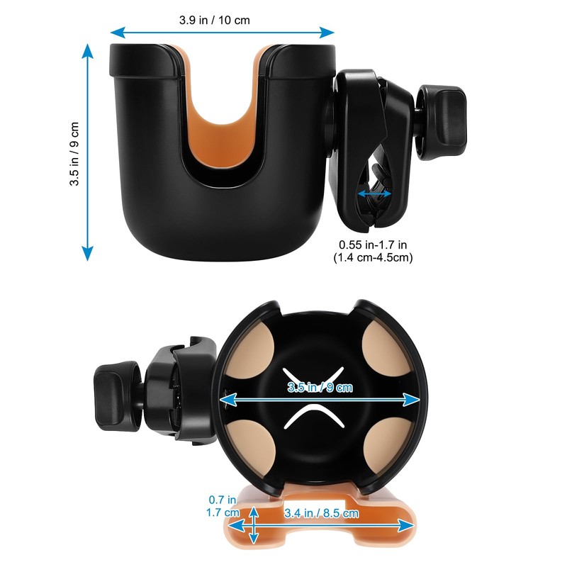 Accmor 2-in-1 Walker Cup Holder with Phone Holder, Wheelchair Cup
