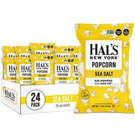 Hal's New York Popcorn Sea Salt, Gluten Free, 0.75 oz (Pack of 24)