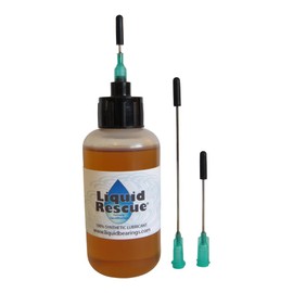 Liquid Rescue 100%-synthetic oil for chainsaws, power trimmers, all garden tools, makes all trimming tools move more smoothly and freely, also prevents corrosion! 2 oz bottle with 3 needle tips!