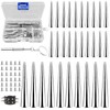 30pcs Spikes Nieten, 38*7 mm/54*9 mm Punk Rock Bullet Rivets,