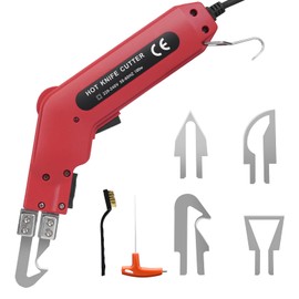 Ovshnrr 4-in-1 Styrofoam Cutter, 100 W Hot Cutter (50-500 ℃) Hot Cutter Rope Cutter Electric with 4 Blades Temperature Adjustable for Rope Fabric Foam Plastic