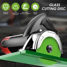 DJAPWPX-3Pcs Integrated Glass Cutting Disc for Angle Grinder, Heat Resistant Diamond Glass Saw Blade, Wear Resistant Ultra Thin Ceramic Cutting Disc for Glass Jade Crystal (125mm)