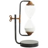 Deco 79 Metal Suspended Hourglass Timer with Gold Details, 9"