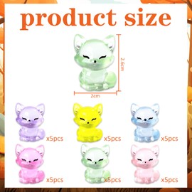 Zamety Resin Mini Figures, Pack of 30, Mini Animals Luminous, Six Colours Small Figures, Animals, Glow at Night Mini Figures for DIY Decoration of Miniature Landscape Gardens, Home Decorations