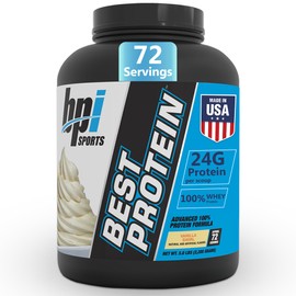BPI Sports Best Protein – 100% Whey Protein Powder – Muscle Growth, Recovery, Meal Replacement – No Fillers, Gluten-Free – Best Protein Powder for Men & Women | Vanilla Swirl – 5 Pounds