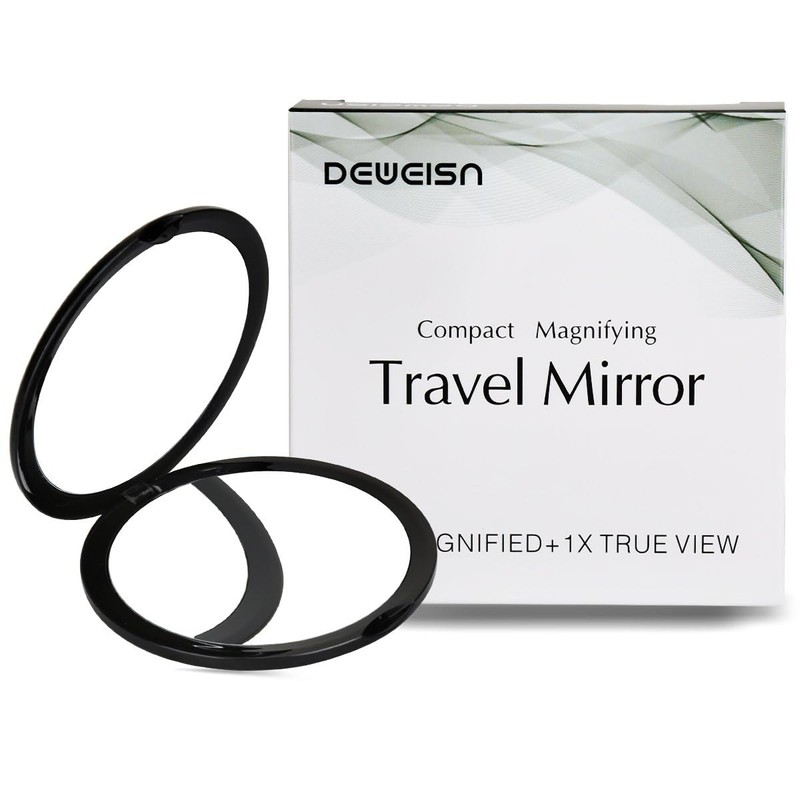 deweisn Magnifying Compact Cosmetic Mirror Elegant Pocket Handheld Makeup Mirror