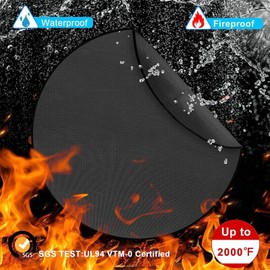 Fire Pit Mat for Decking Heat Resistant Mat 36 Inch (91CM), Round Protector Pad Fireproof Mat Heatproof Thicken Protective Mat Fireplace Mat for BBQ, Grill, Floor, Patio, Backyard, Camping