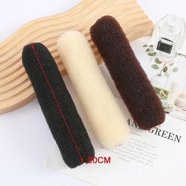 3PCS 20cm Donut Hair Foam Ring Shaper Snap Roll DIY Tool for Women (3 colors)